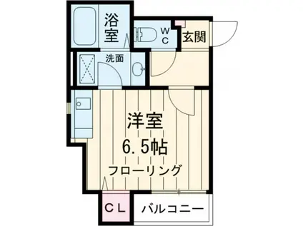 リラフォート津福(ワンルーム/1階)の間取り写真