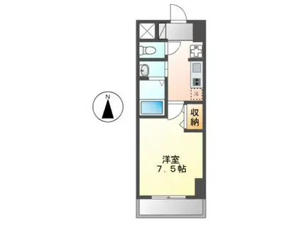 ファーニッシュ太平通(1K/8階)の間取り写真