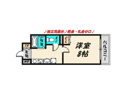 ミマサカ田中マンション(1K/1階)の間取り写真
