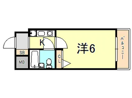 エスリード神戸(1K/3階)の間取り写真