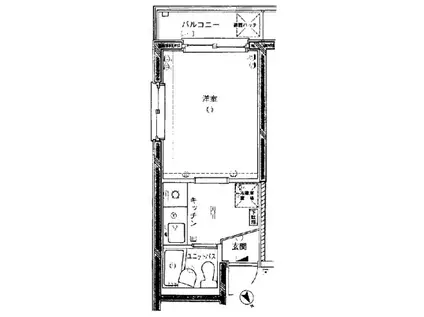 パレ・ドール蒲田II(1K/4階)の間取り写真