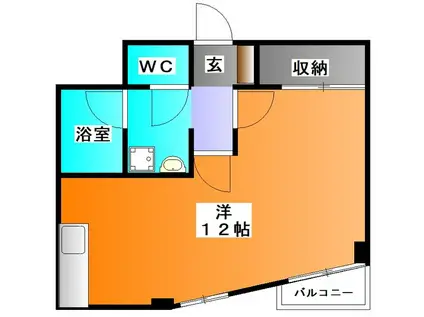 藤和大崎コープ(ワンルーム/2階)の間取り写真