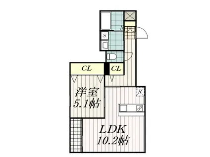 イーストガーデン(1LDK/3階)の間取り写真