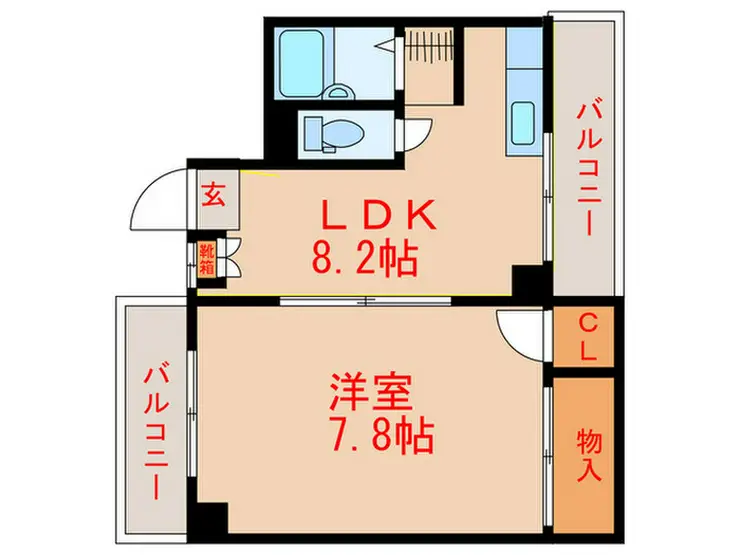 メゾン熊野町 5階階 間取り