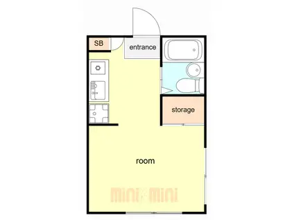 メゾン潮見台(1K/1階)の間取り写真