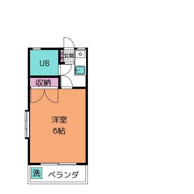 アジュール舞浜(1K/2階)の間取り写真