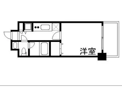 パレステュディオ御茶ノ水駿河台参番館(1K/2階)の間取り写真