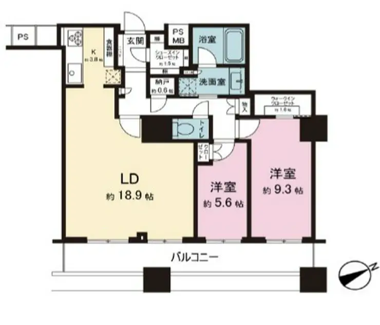 ザ・パークハウス西新宿タワー60 52階階 間取り