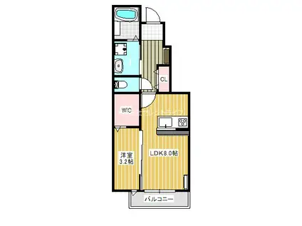 T・YOU(1LDK/1階)の間取り写真