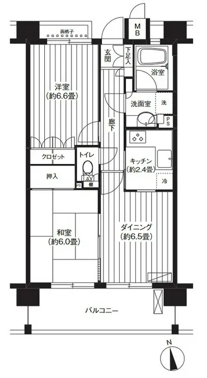 パシフィーク品川 6階階 間取り