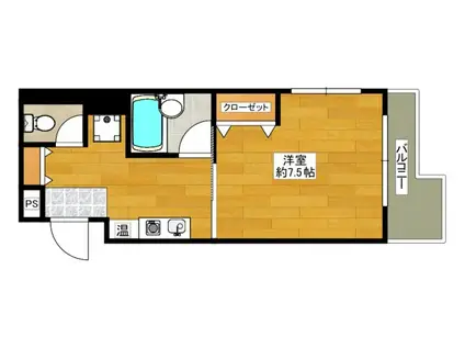 パレ緑地公園(1K/3階)の間取り写真