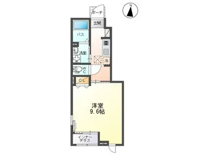 MARE(1K/1階)の間取り写真