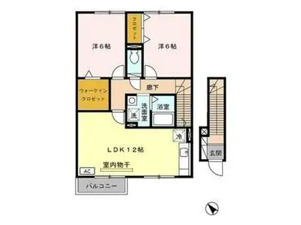 シャルムマスダIB(2LDK/2階)の間取り写真