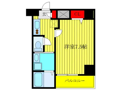 ARTESSIMO LINK FIORE(1K/4階)の間取り写真