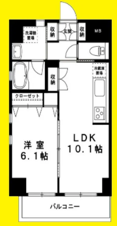 グランデュールIII江ノ島 3階階 間取り