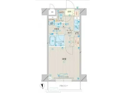 ルーブル上板橋(1K/2階)の間取り写真