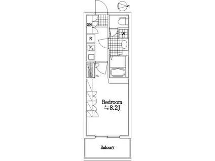 エスコート芝浦イースト(1K/5階)の間取り写真