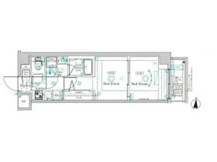 ラフィスタ蒲田南II(2K/4階)の間取り写真