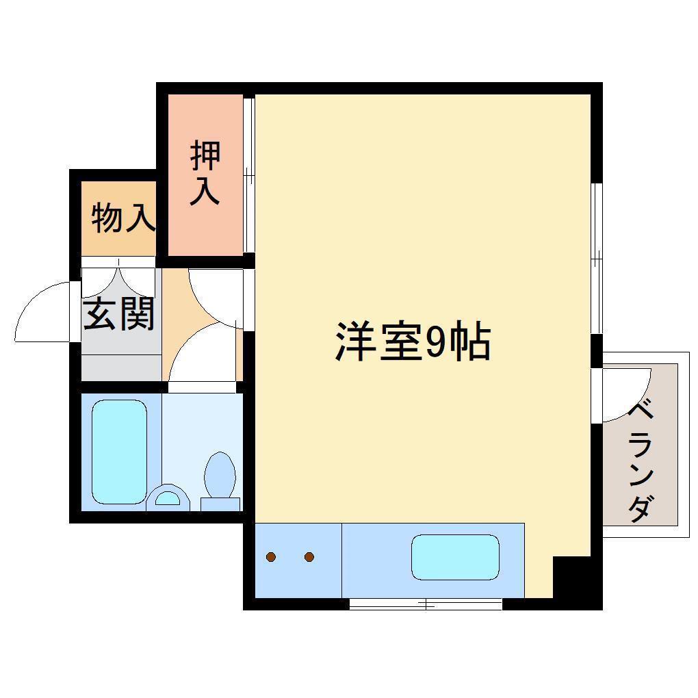 エアリーマンション(ワンルーム/3階)の間取り写真