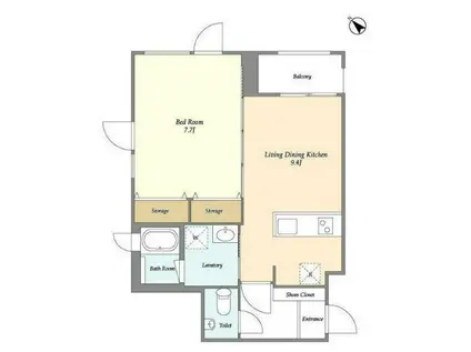 NANPEIDAI HILLTOP HOUSE(1LDK/4階)の間取り写真