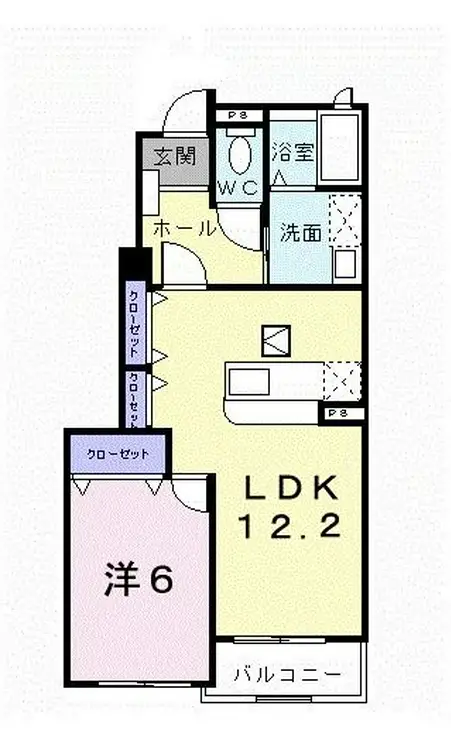 ドゥ・プリムローズ 1階階 間取り