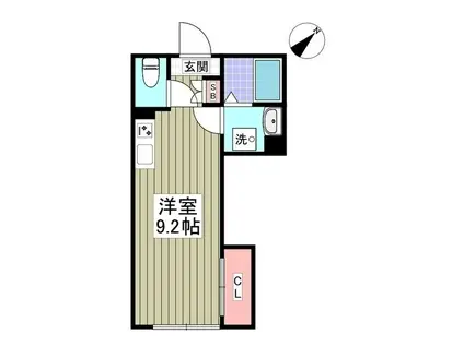 グランファースト高崎(ワンルーム/1階)の間取り写真