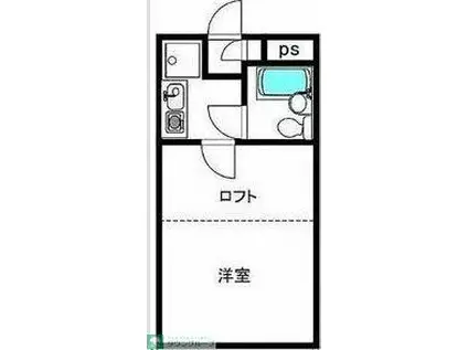 ソワール上柴A(1K/2階)の間取り写真