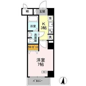 CASA八番館(1K/1階)の間取り写真