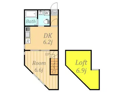 LEN FORT 町田(1DK/2階)の間取り写真