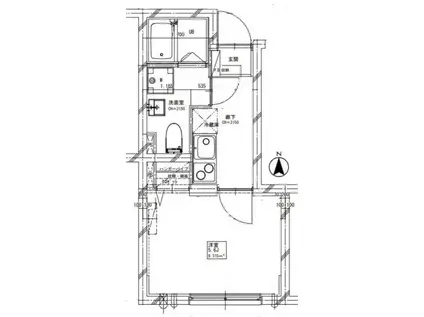 CREAL高田馬場(1K/1階)の間取り写真