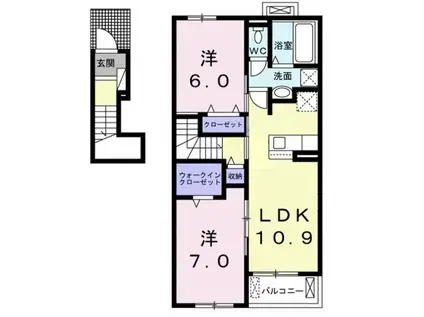ブリーズ(2LDK/2階)の間取り写真