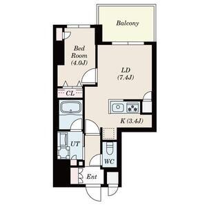 S-RESIDENCE大森BRESA(1LDK/6階)の間取り写真