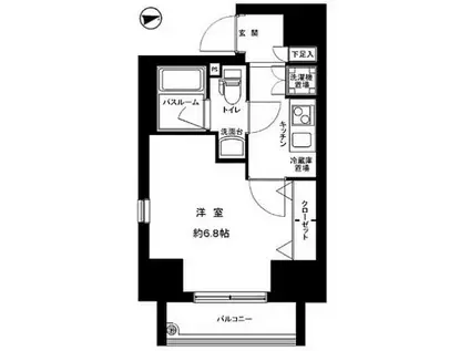 グランフォース秋葉原(1K/7階)の間取り写真