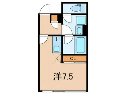 LEGALAND祐天寺(ワンルーム/1階)の間取り写真
