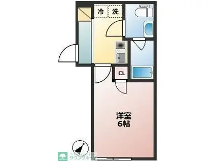 L-STAGE宮崎台(1K/2階)の間取り写真