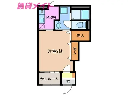 四日市市波木南台アパート(1K/1階)の間取り写真