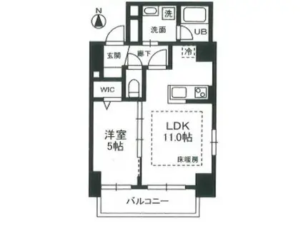 カーサ麻布 ル・グラン(1LDK/3階)の間取り写真
