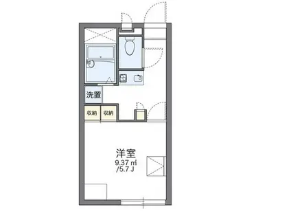 レオパレス時明(1K/2階)の間取り写真