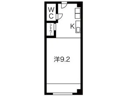 センテナリオホソヤ(ワンルーム/3階)の間取り写真