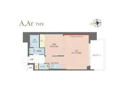 プレジオ塚本ASIAN(1LDK/10階)の間取り写真