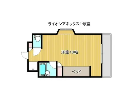 ライオンアネックス(ワンルーム/7階)の間取り写真