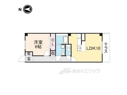 セイバリーレイン(1LDK/1階)の間取り写真