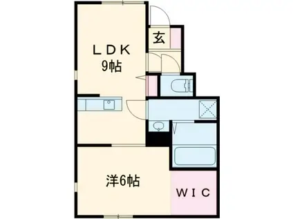 RIN BLOOM(1LDK/1階)の間取り写真