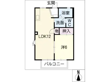 イーストビレッジ109(1LDK/1階)の間取り写真