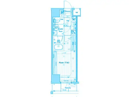 ブライズ板橋クレヴィスタ(1K/9階)の間取り写真