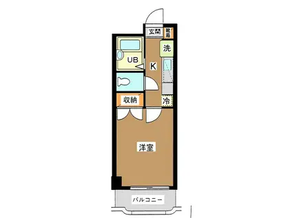 南軽井沢パークサイド(1K/3階)の間取り写真