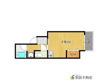 サンライズ上原(ワンルーム/4階)の間取り写真