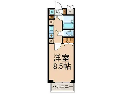 LEGGERO(1K/1階)の間取り写真