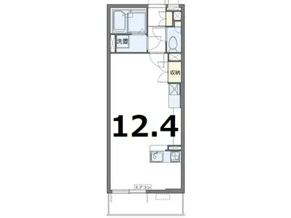 レオネクストSEI(ワンルーム/2階)の間取り写真