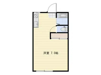 プチハウス(ワンルーム/2階)の間取り写真